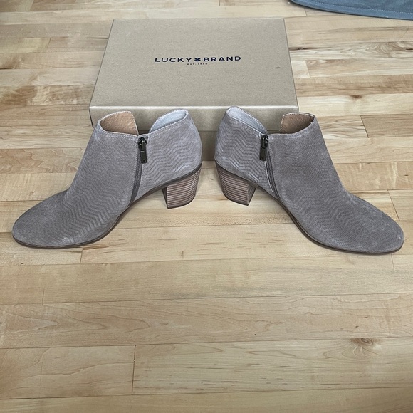 Lucky Brand Suede Ankle Booties - Picture 8 of 14